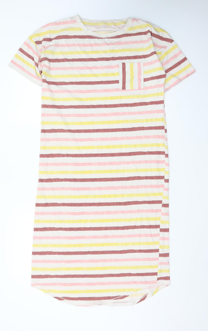 Marks and Spencer Women's Multicoloured Stripe T-Shirt Dress Size M