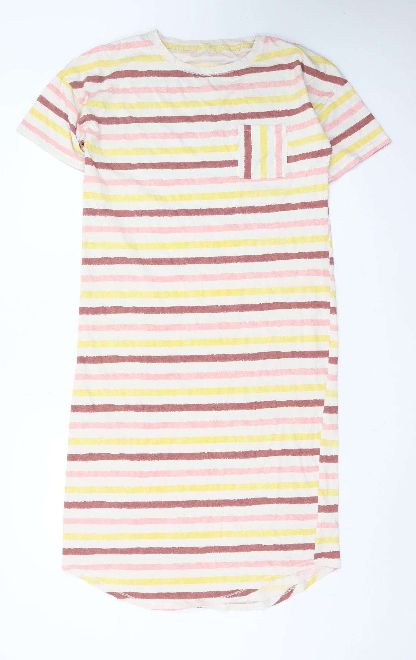 Marks and Spencer Women's Multicoloured Stripe T-Shirt Dress Size M