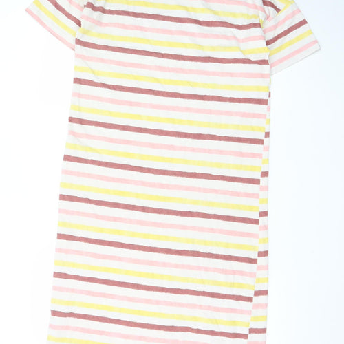 Marks and Spencer Women's Multicoloured Stripe T-Shirt Dress Size M