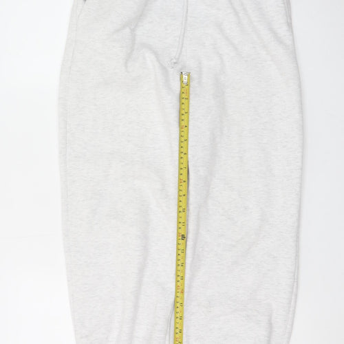 Zara Women’s Grey Fleece Sweatpants S Elastic Waist Casual