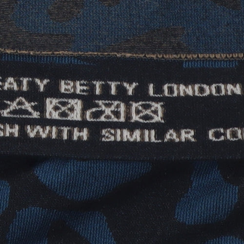 Sweaty Betty Womens Blue Animal Print Long Sleeve Top Size S