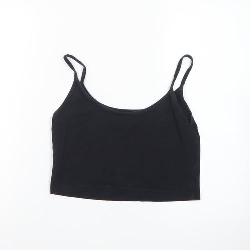 Adidas Womens Black Cropped Camisole Tank Top UK 8