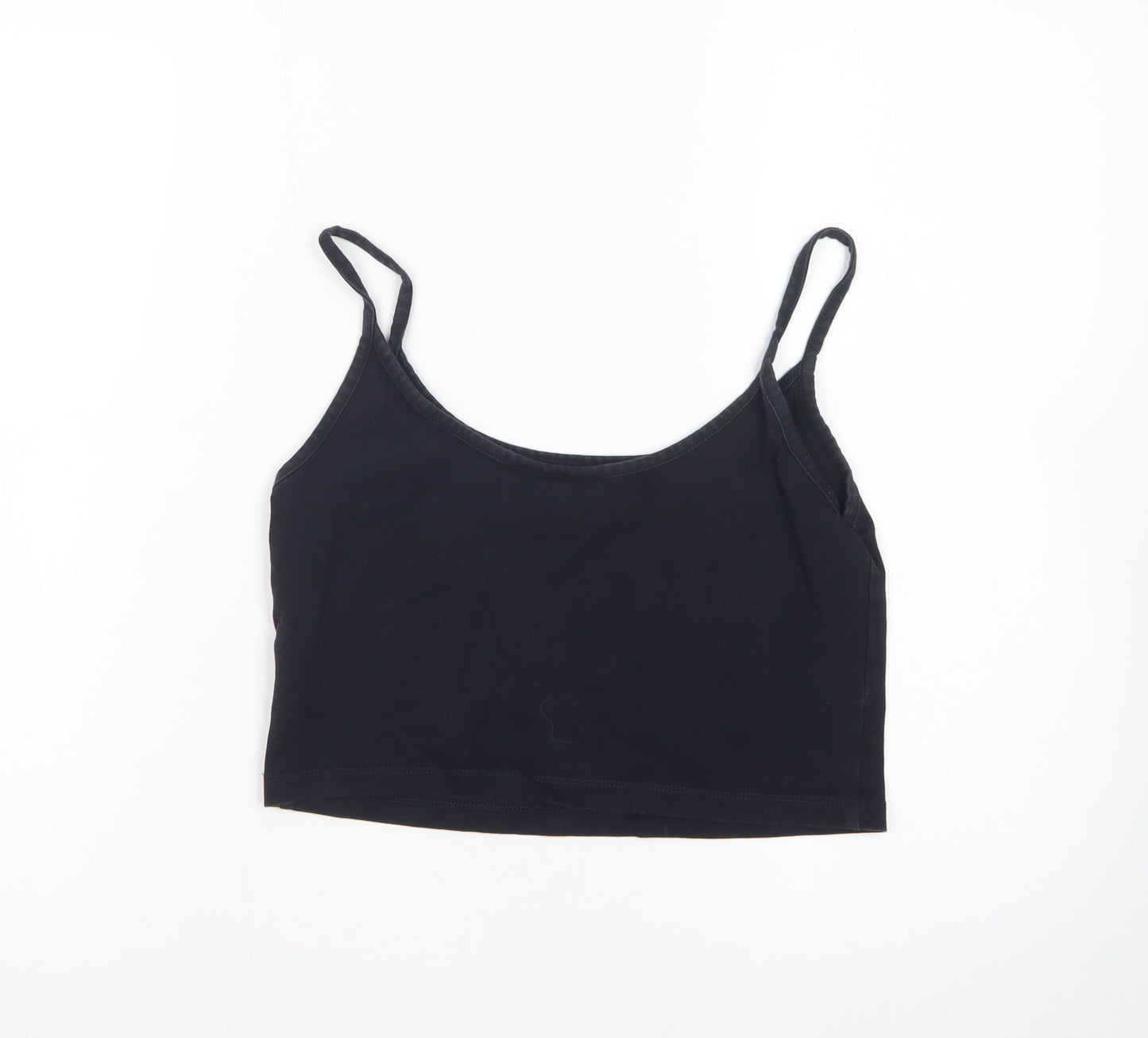 Adidas Womens Black Cropped Camisole Tank Top UK 8