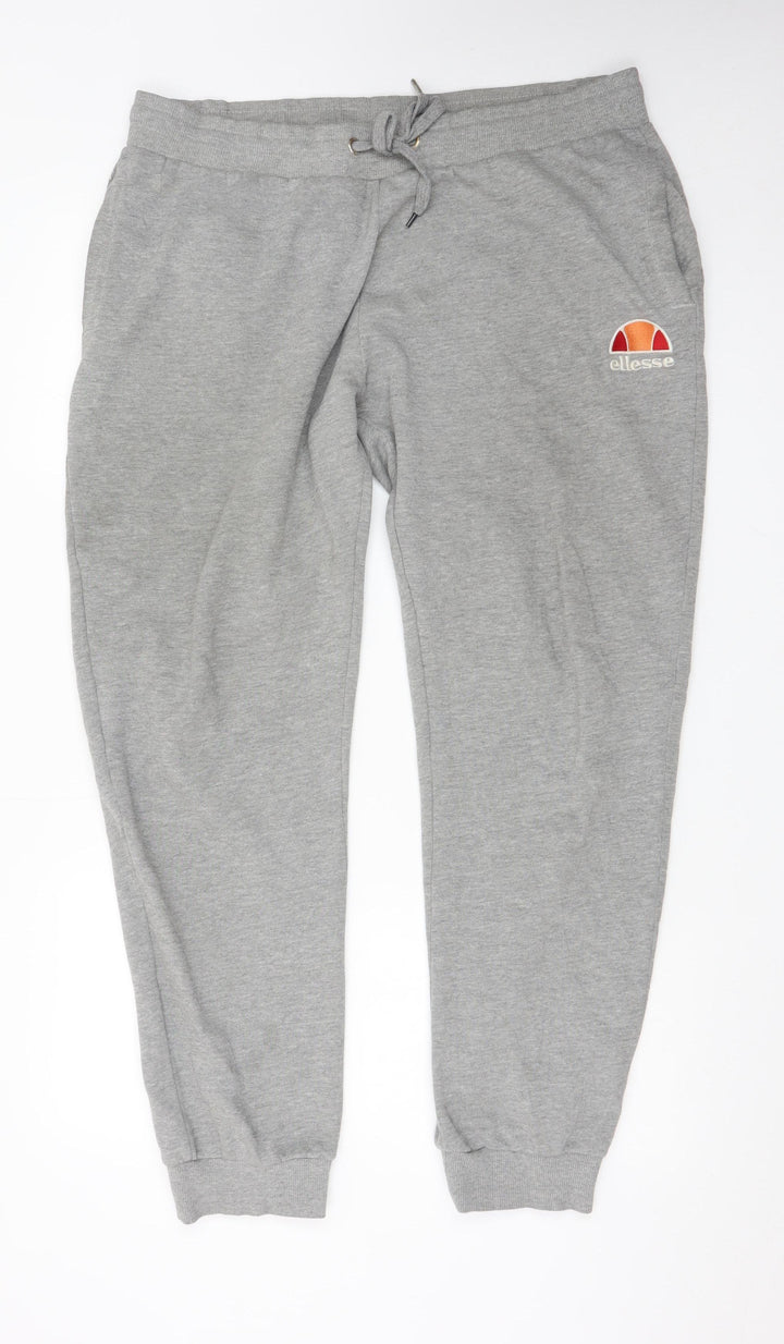Ellesse Mens Grey Jogger Sweatpants XL Relaxed Fit Casual Trousers