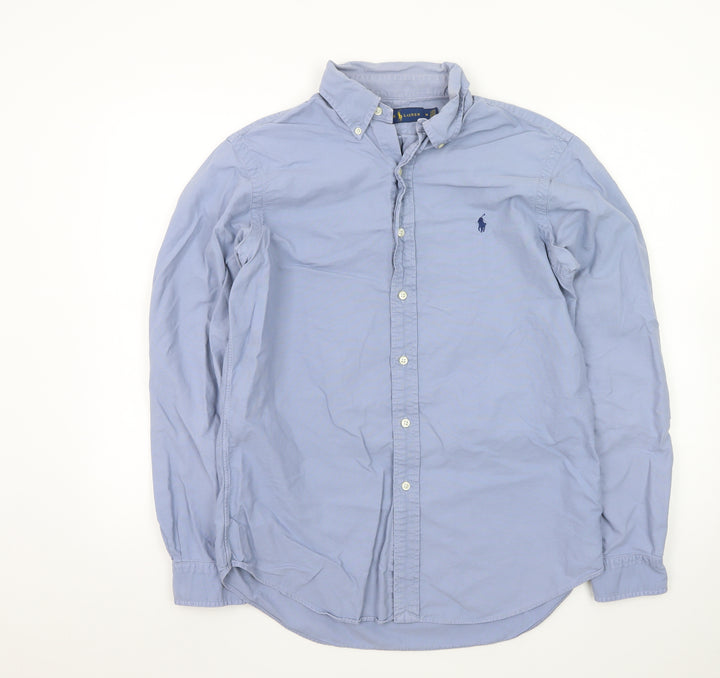 Ralph Lauren Men's Blue Button-Down Oxford Shirt Size M Long Sleeve