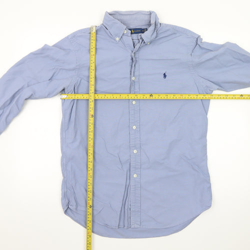 Ralph Lauren Men's Blue Button-Down Oxford Shirt Size M Long Sleeve