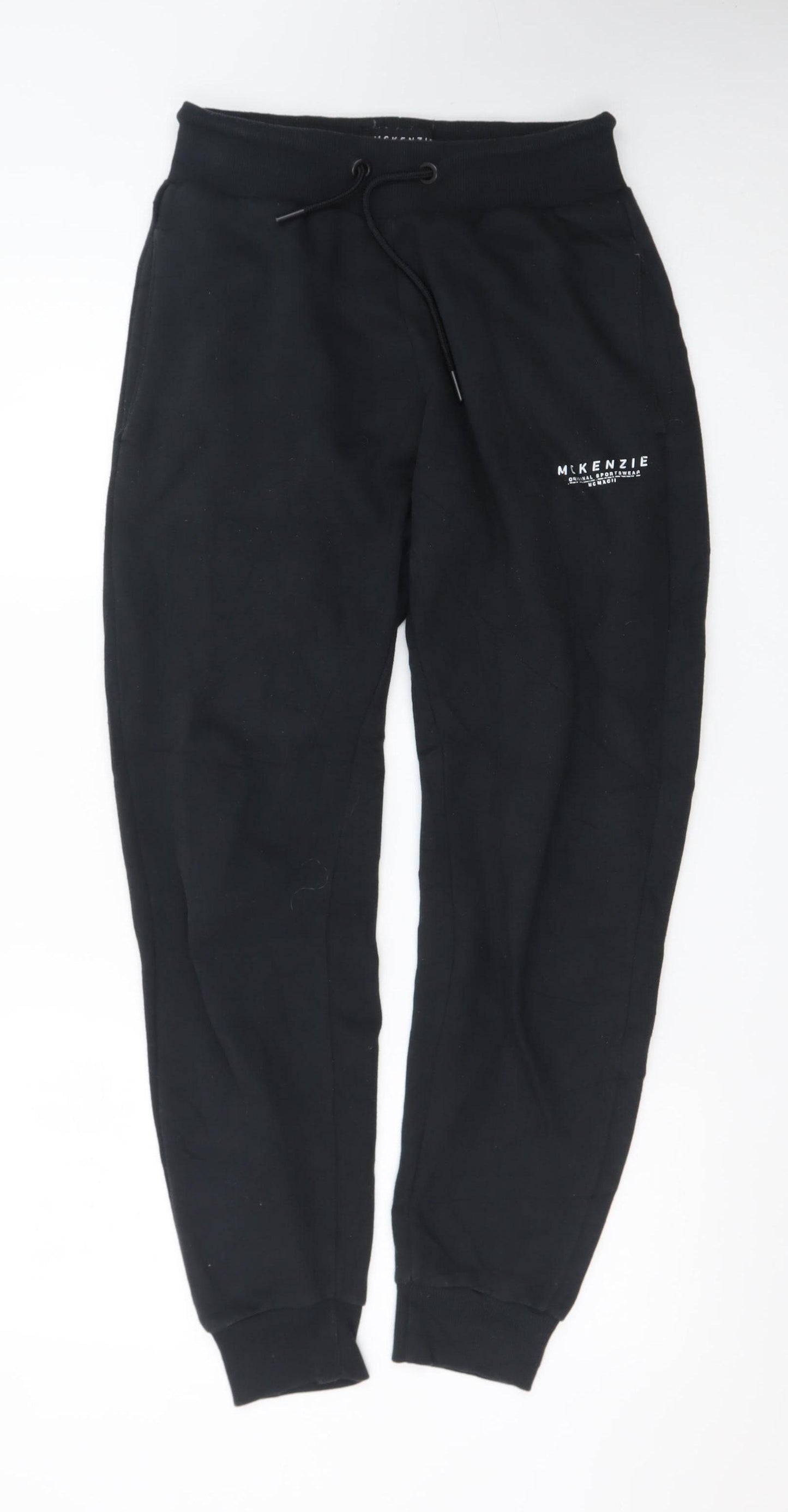 McKenzie Men's Black Jogger Trousers M Regular Fit Fleece Casual