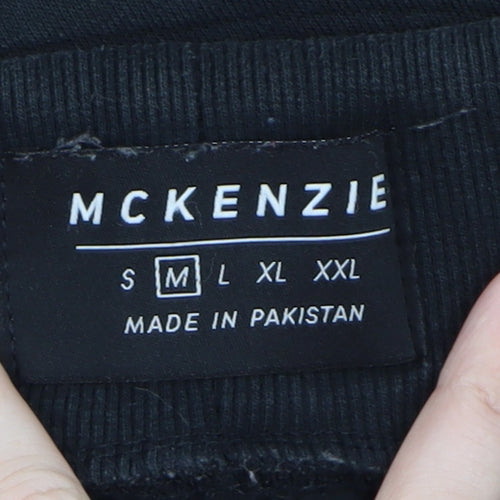 McKenzie Men's Black Jogger Trousers M Regular Fit Fleece Casual