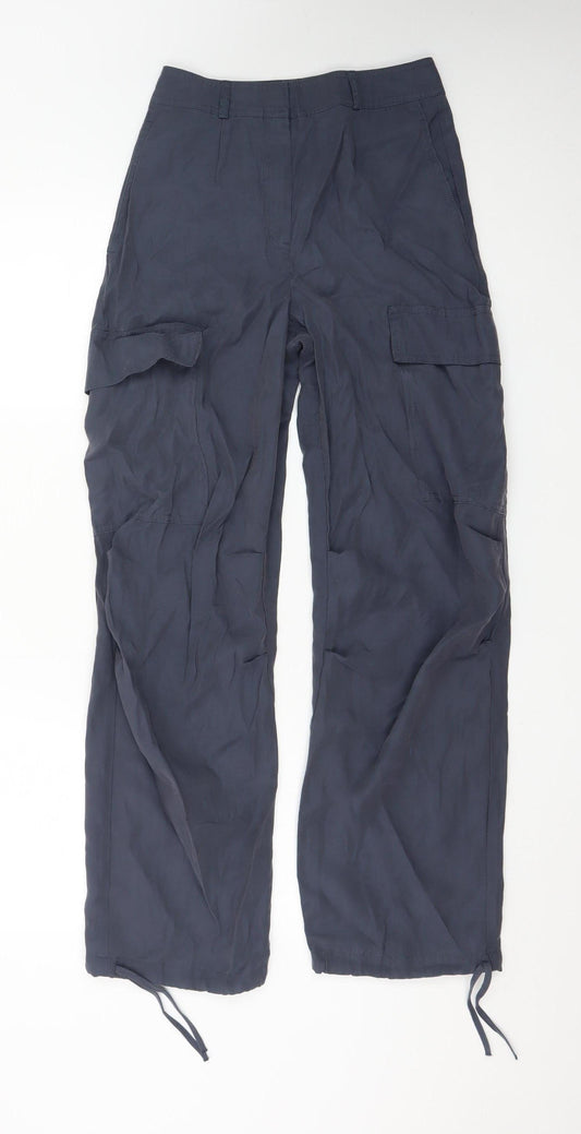 Marks and Spencer Women's Navy Cargo Trousers Size 6 Regular