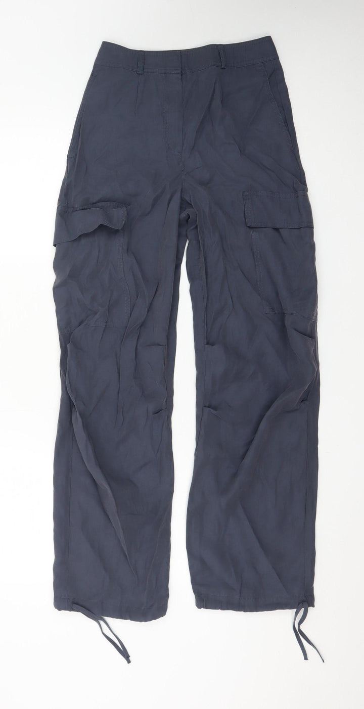 Marks and Spencer Women's Navy Cargo Trousers Size 6 Regular