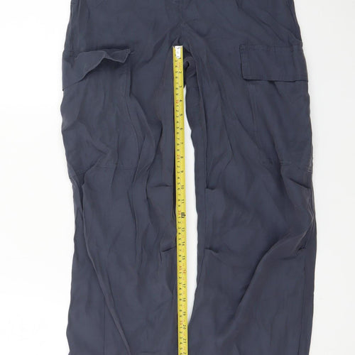 Marks and Spencer Women's Navy Cargo Trousers Size 6 Regular