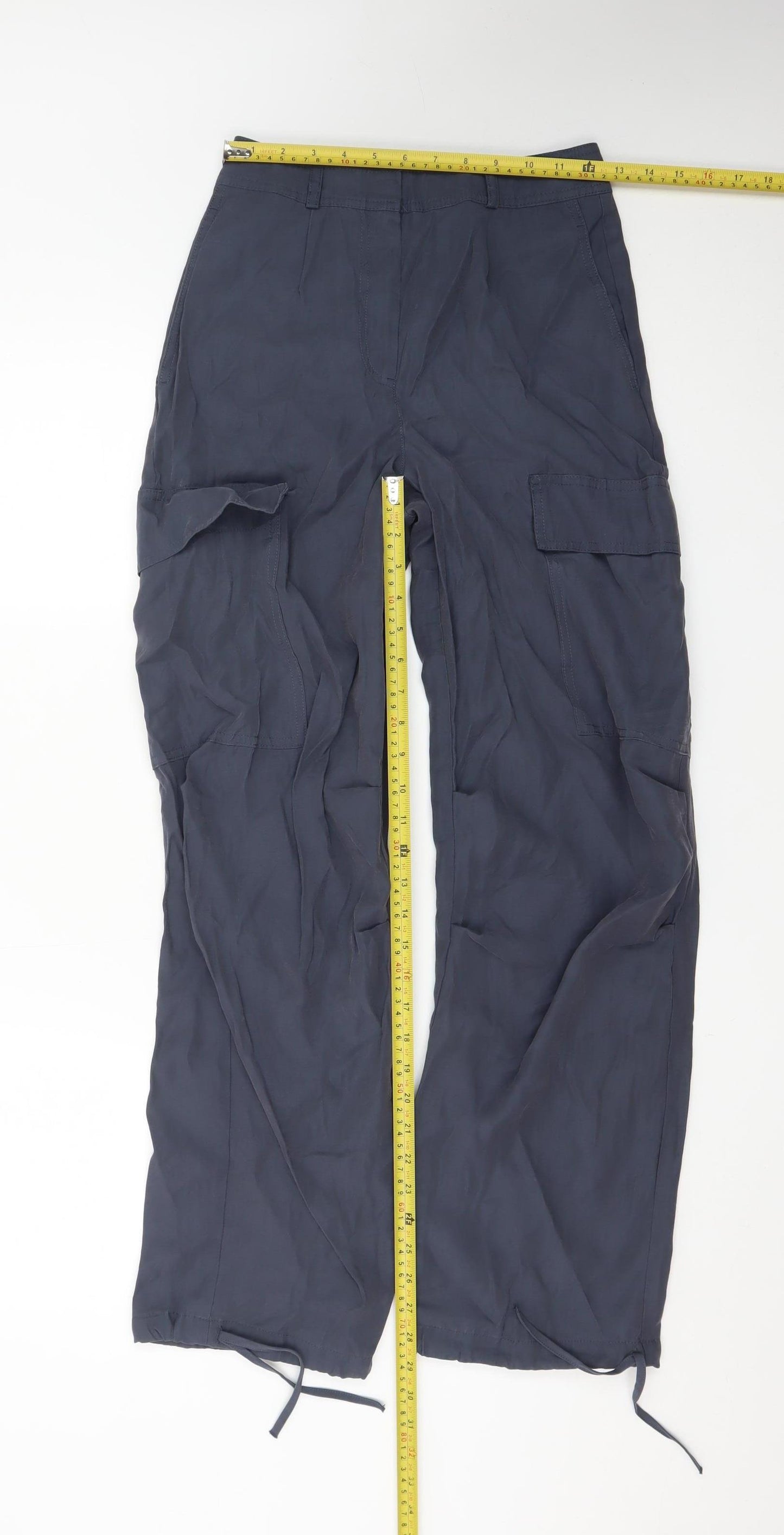 Marks and Spencer Women's Navy Cargo Trousers Size 6 Regular