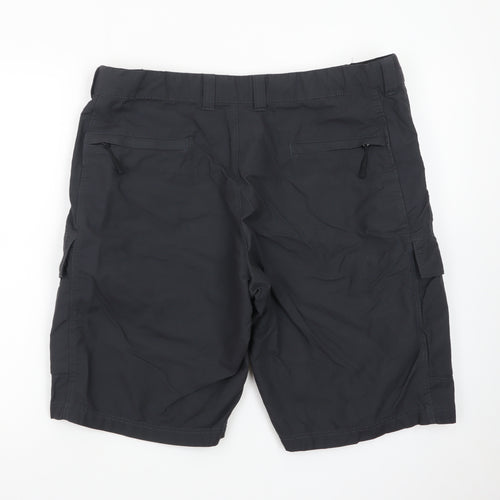 Marks and Spencer Men's Black Cargo Shorts 36in Regular Fit