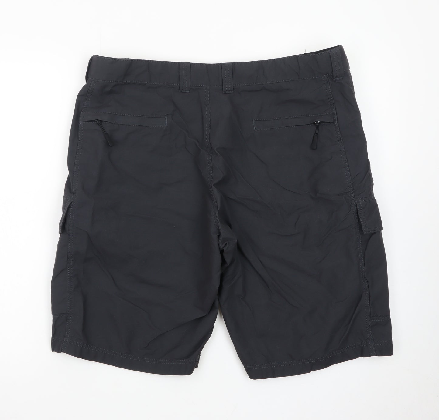 Marks and Spencer Men's Black Cargo Shorts 36in Regular Fit