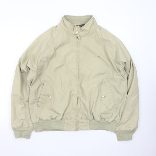 Schott NYC Men's Beige Bomber Jacket L Lightweight Cotton Blend
