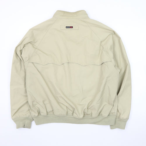 Schott NYC Men's Beige Bomber Jacket L Lightweight Cotton Blend