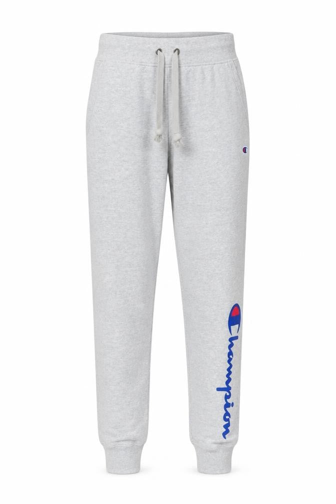 Front view of Champion Men's Grey Jogger Sweatpants Small Regular Fit