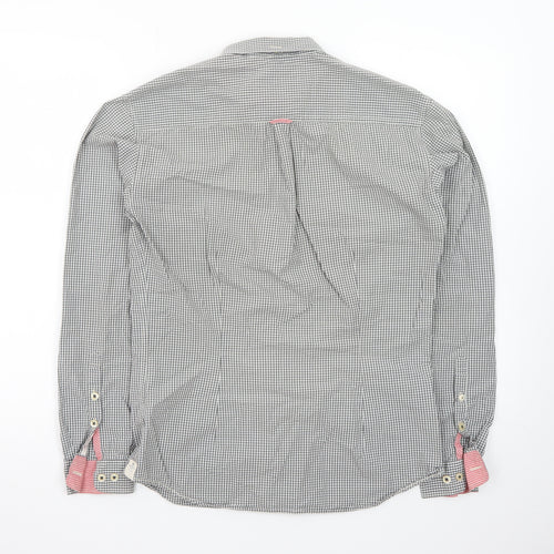 Joules Men's Grey Check Cotton Long Sleeve Button-Up Shirt XS