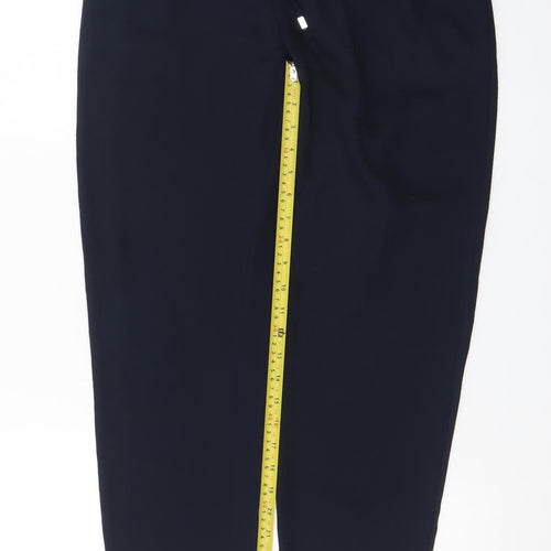 Zara Basic Men's Black Elastic Waist Tapered Trousers M