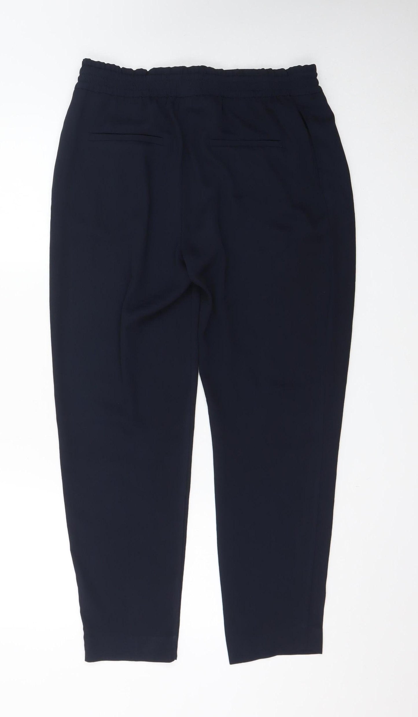 Zara Basic Men's Black Elastic Waist Tapered Trousers M