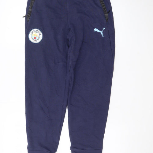 Puma Teens Blue Jogger Trousers Manchester City L