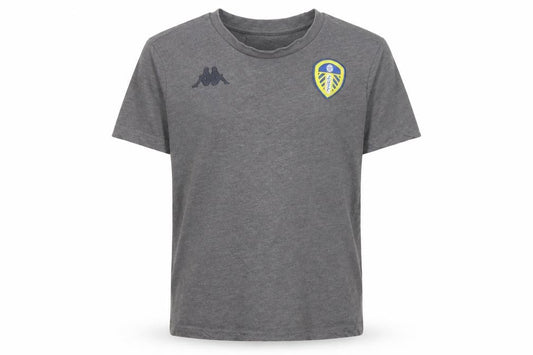 Kappa Boys Grey Leeds United Short Sleeve T-Shirt 11-12 Years