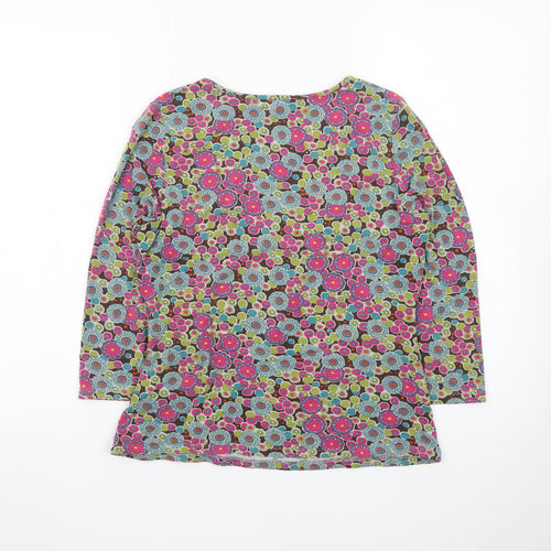 EAST Women's Multicoloured Floral Wrap Blouse Size 14