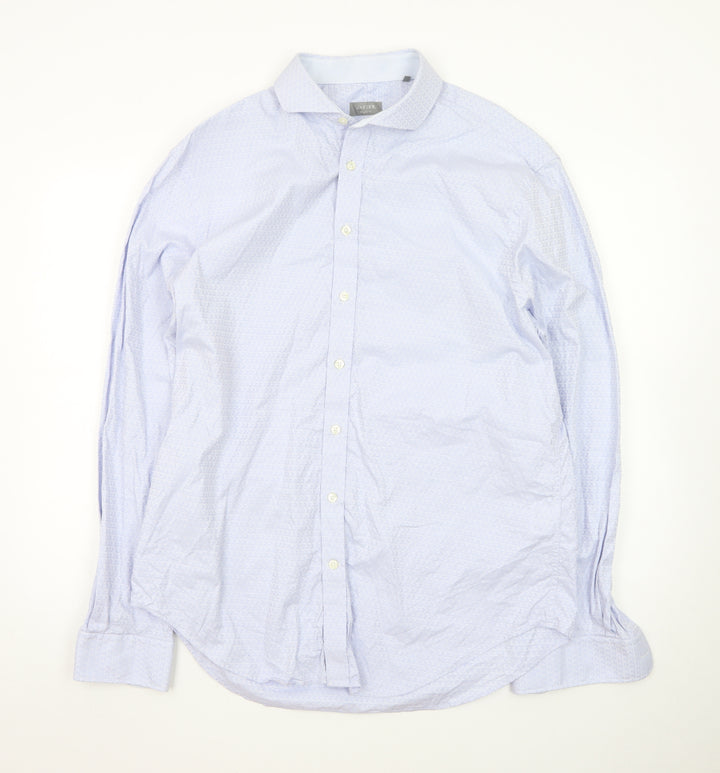 Jaeger Men's Blue Regular Fit Long Sleeve Dress Shirt 16.5in Collar