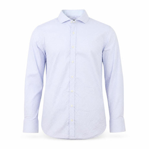 Jaeger Men's Blue Regular Fit Long Sleeve Dress Shirt 16.5in Collar