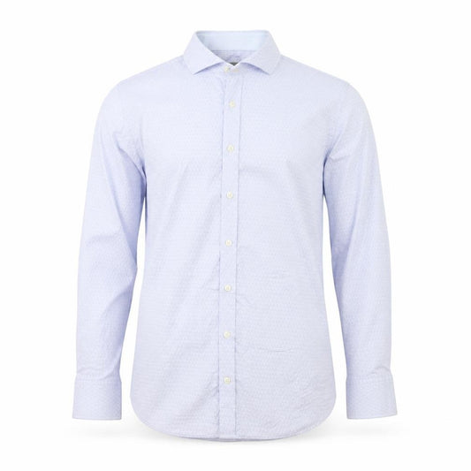 Jaeger Men's Blue Regular Fit Long Sleeve Dress Shirt 16.5in Collar
