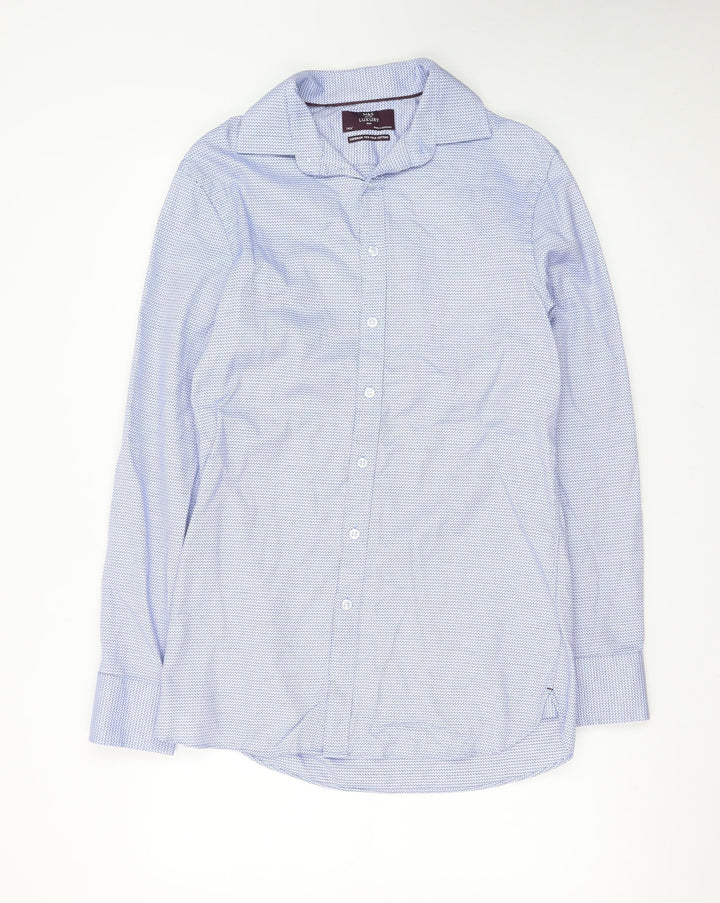 Marks and Spencer Men's Blue Slim Fit Luxury Cotton Formal Shirt 14.5in