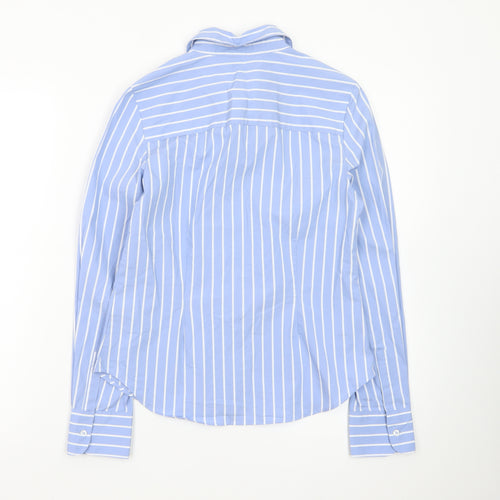 Marks and Spencer Women’s Blue Striped Button-Up Shirt Size 6