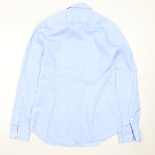 Marks and Spencer Men's Blue Slim Fit Non-Iron Dress Shirt 15in