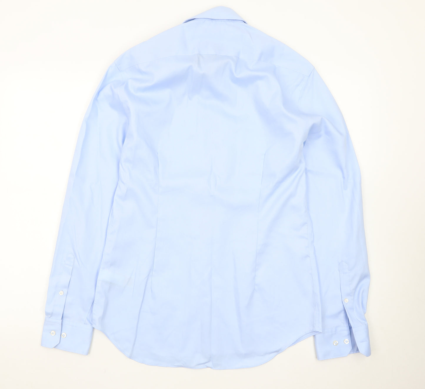 Marks and Spencer Men's Blue Slim Fit Non-Iron Dress Shirt 15in