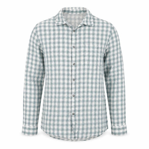 Marks and Spencer Men's Blue Check Regular Fit Cotton Shirt S