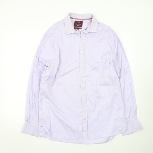 Marks and Spencer Men's Lilac Tailored Luxury Cotton Dress Shirt 16.5in 42cm