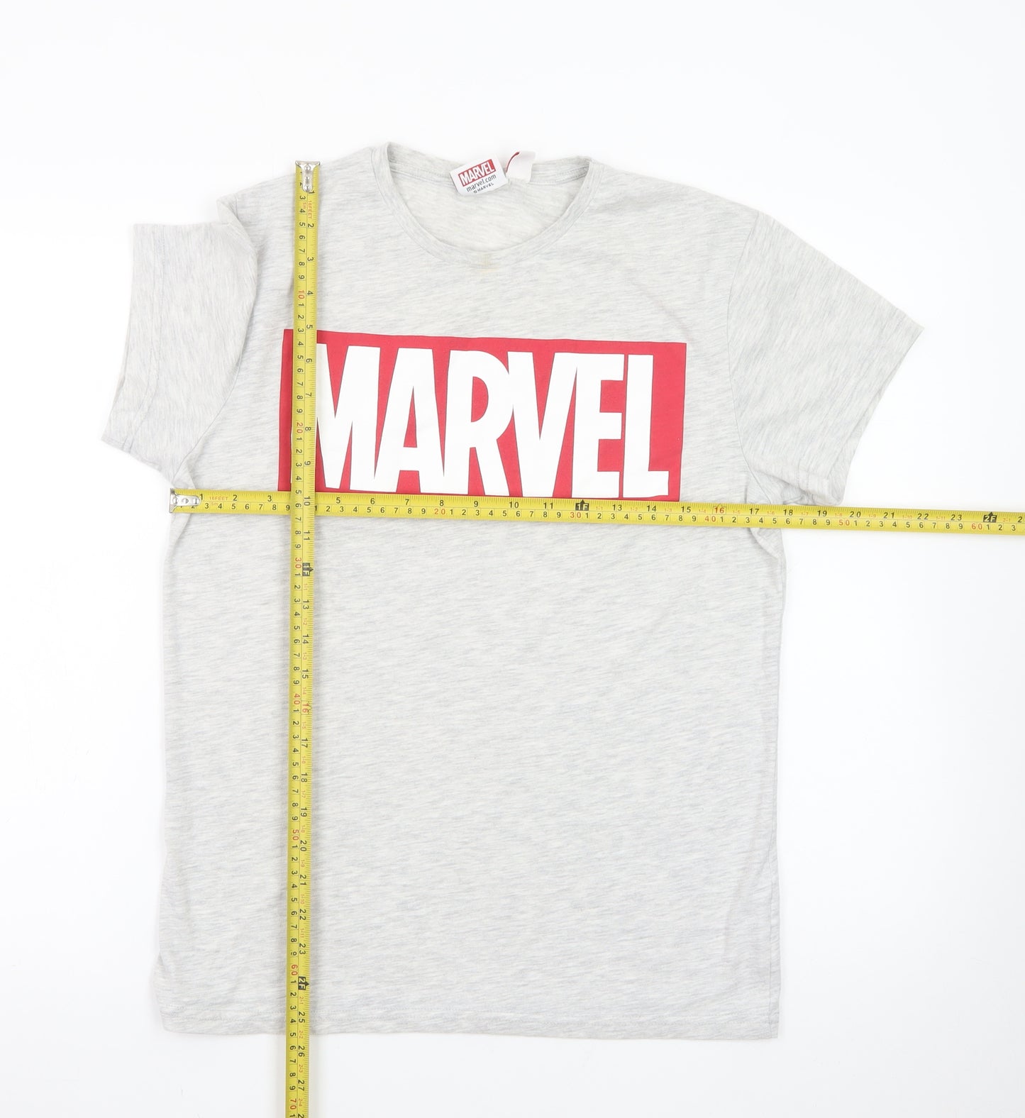 Marvel Boys Grey Short Sleeve Crew Neck Logo T-Shirt Size M