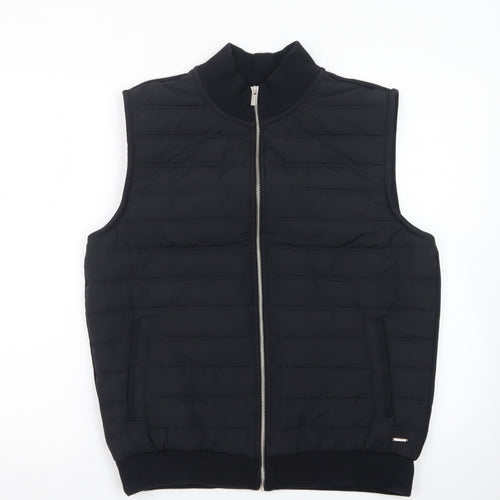 Marks and Spencer Men’s Black Puffer Waistcoat M Full Zip