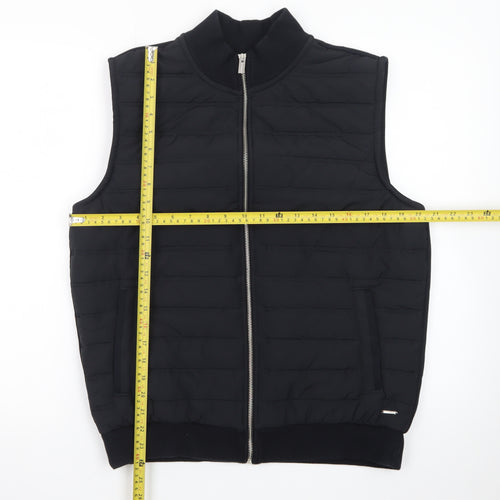 Marks and Spencer Men’s Black Puffer Waistcoat M Full Zip
