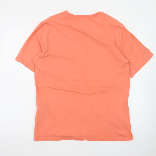 Levi's Men's Orange Relaxed Fit Cotton Short Sleeve Crew Neck T-Shirt M