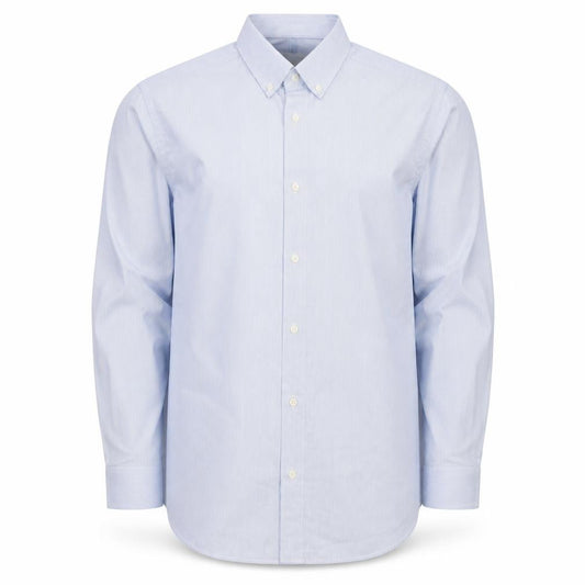 Marks and Spencer Men's Blue Slim Fit Long Sleeve Dress Shirt L