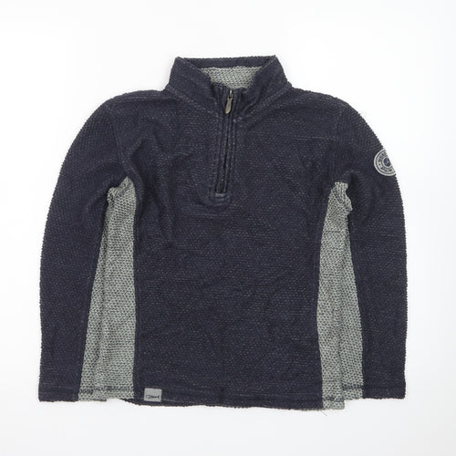 Weird Fish Boys Navy 1/2 Zip Pullover Jumper Size 11-12 Years