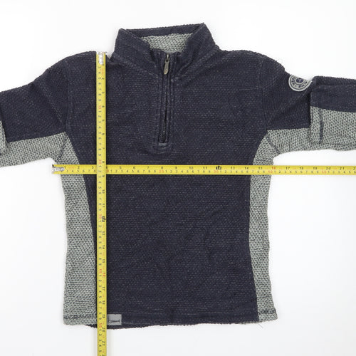 Weird Fish Boys Navy 1/2 Zip Pullover Jumper Size 11-12 Years