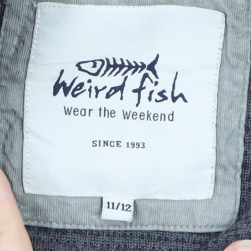 Weird Fish Boys Navy 1/2 Zip Pullover Jumper Size 11-12 Years