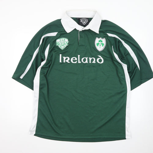 Full Time Rugby Ireland Green Short Sleeve Polo Shirt Men’s XL