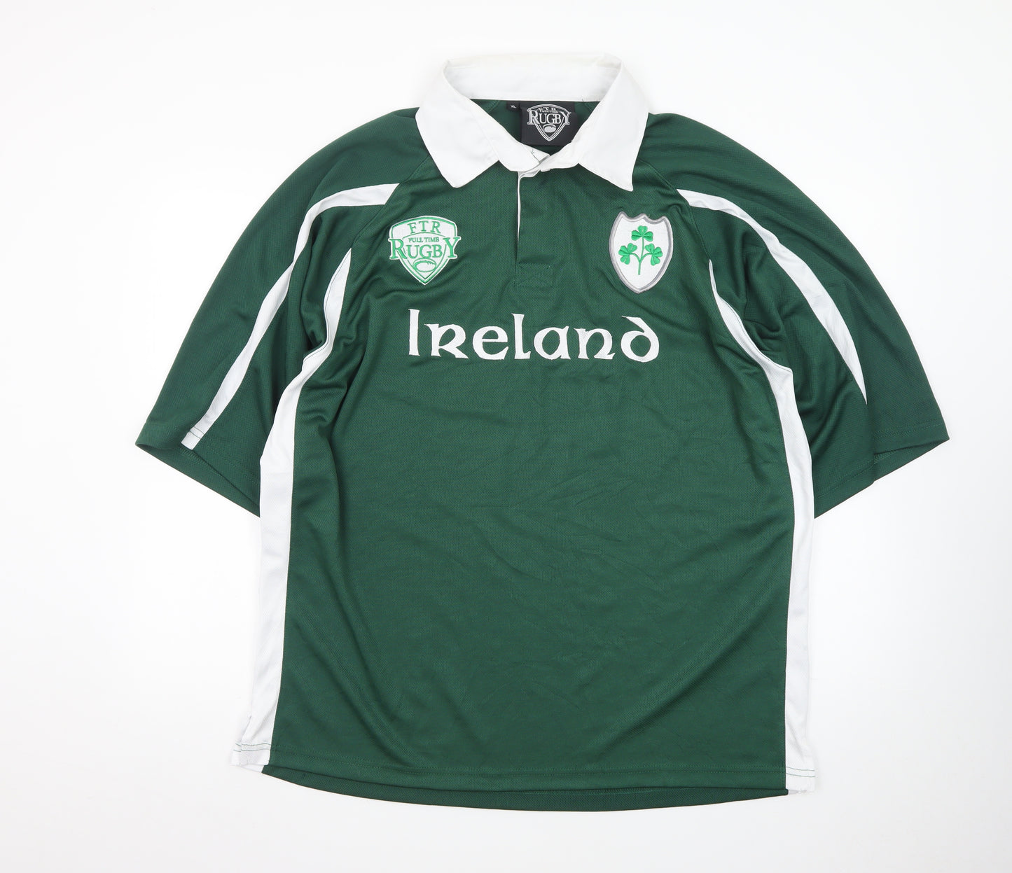 Full Time Rugby Ireland Green Short Sleeve Polo Shirt Men’s XL