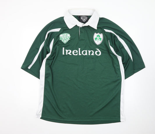 Full Time Rugby Ireland Green Short Sleeve Polo Shirt Men’s XL