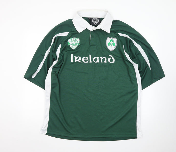 Full Time Rugby Ireland Green Short Sleeve Polo Shirt Men’s XL