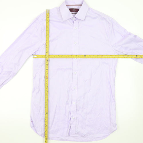 Marks and Spencer Men's Lilac Tailored Fit Dress Shirt 15.5in Superior Cotton