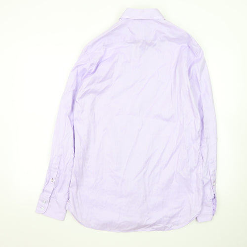 Marks and Spencer Men's Lilac Tailored Fit Dress Shirt 15.5in Superior Cotton